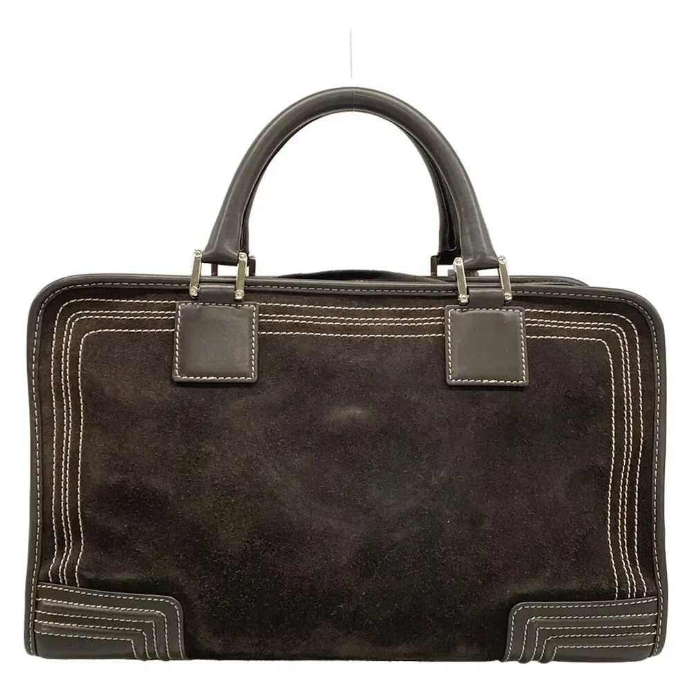 Loewe Amazona 36 Handbag Suede Leather
